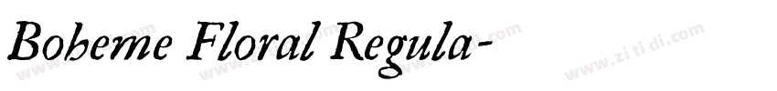 Boheme Floral Regula字体转换